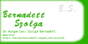 bernadett szolga business card